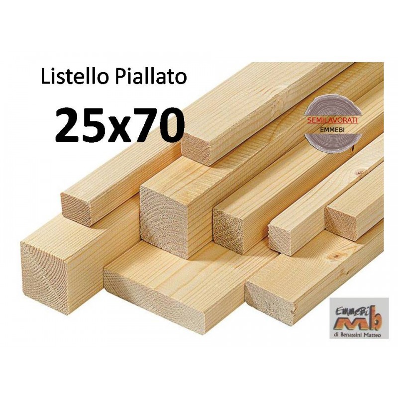 Listello Abete Piallato 25x70x300