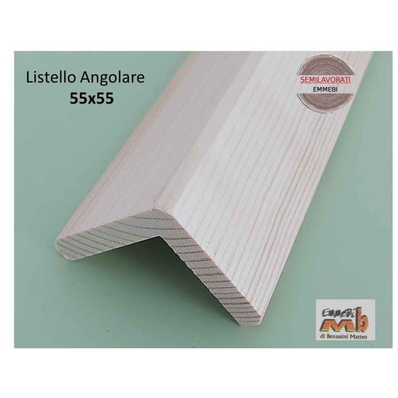 Listello Angolare Abete Piallato 55x55x200