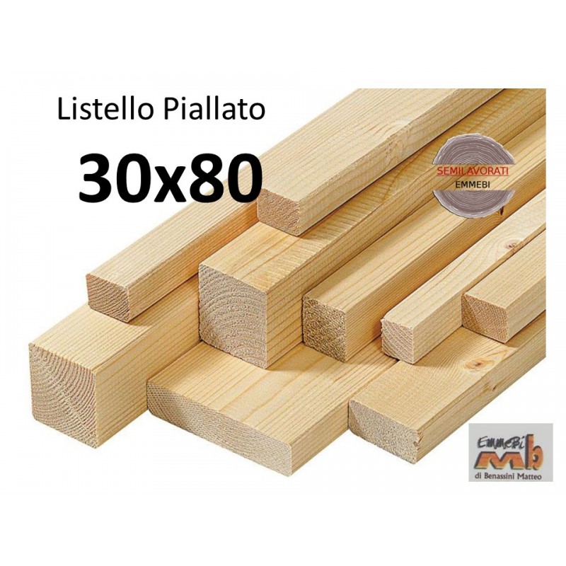 Listello Abete Piallato 30x80x300