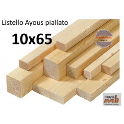 LISTELLO IN AYOUS PIALLATO 2,5 m SEZIONE 10x100 mm