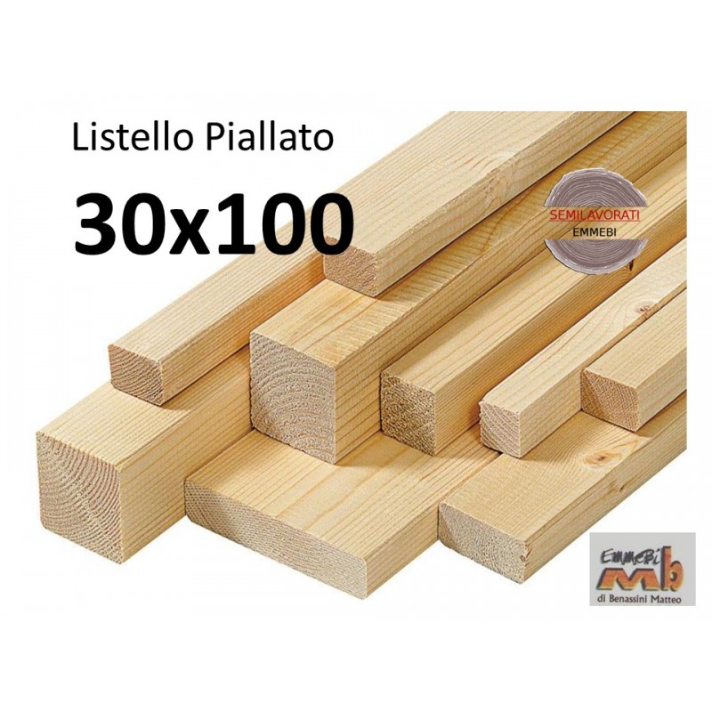 Listello Abete Piallato 30x100x300